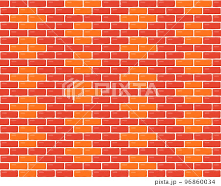 Brick wall seamless pattern. Brown decorative brickwork repeating texture. Bricks masonry background. Vector  96860034