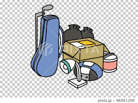 不用品の山のイラスト（カラー） 96861206
