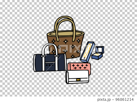 高級ブランドのバッグのイラスト（カラー） 96861214