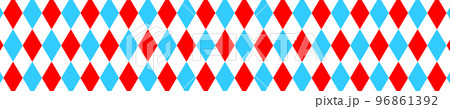 Harlequin seamless pattern. Blue, red and and...のイラスト素材 [96861392] - PIXTA