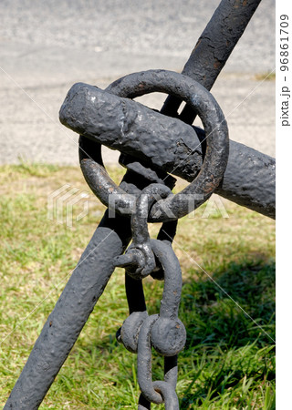 Old vintage anchor on display - Castro - Chile 96861709