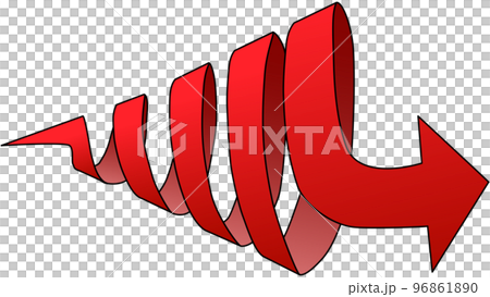 らせん矢印-赤 96861890