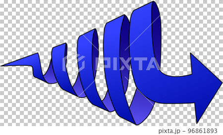 spiral arrow - blue spiral arrow - blue 96861893