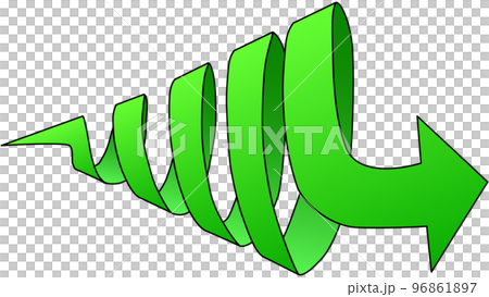 らせん矢印-黄緑のイラスト素材 [96861897] - PIXTA