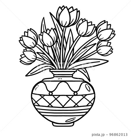 vase drawing for kids  Clip Art Library