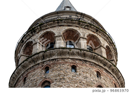 Galata Tower in Istanbul Turkey isolated on white background, famous turist destination in Istanbul Galata Tower in Istanbul Turkey isolated on white background, famous turist destination in Istanbul 96863970