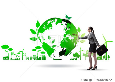 Ecology concept with ecological elements 96864672