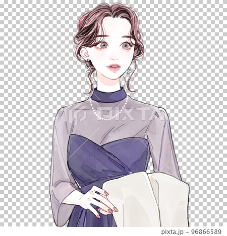 ドレスアップした女性 96866589