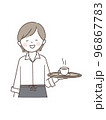 カフェで働く女性 96867783