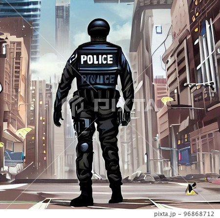 近未来の警察官	 96868712