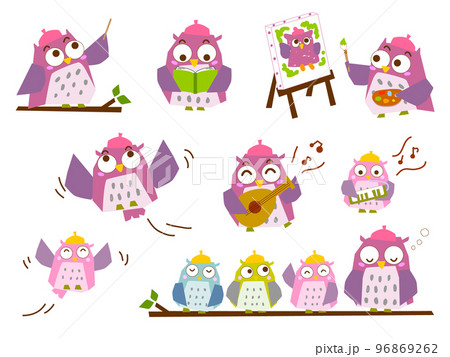 フクロウ先生のアイコンセット 96869262