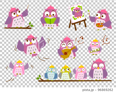 フクロウ先生のアイコンセット 96869262