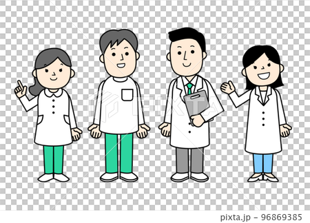 Person simple illustration medical team 96869385