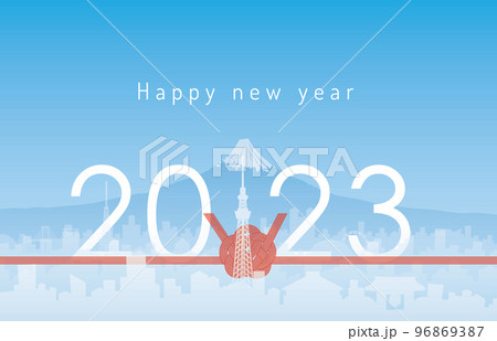 東京と富士山と水引 2023 96869387
