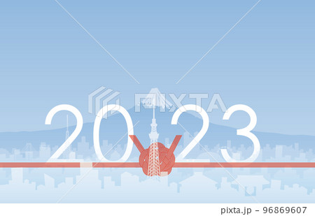東京と富士山と水引 2023 96869607