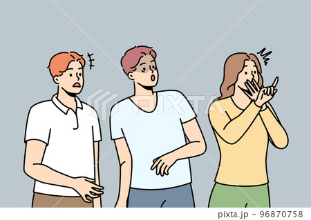 People watch unpleasant event in fear and excitement. 96870758