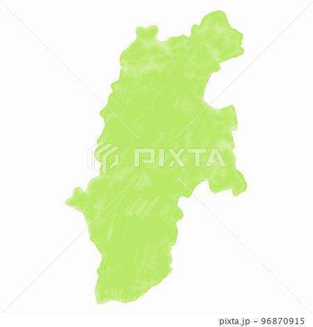 長野　地図　水彩　アイコン