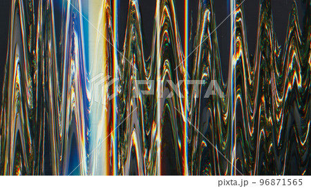 Glitch art. Pixel noise. Striped pattern overlay. 96871565