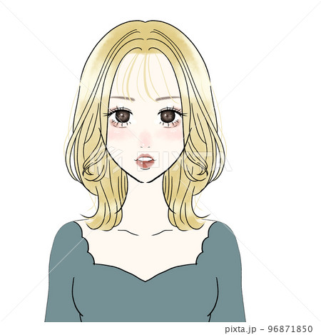 ミディアムヘアスタイルの女性 ミディアムヘアスタイルの女性 96871850