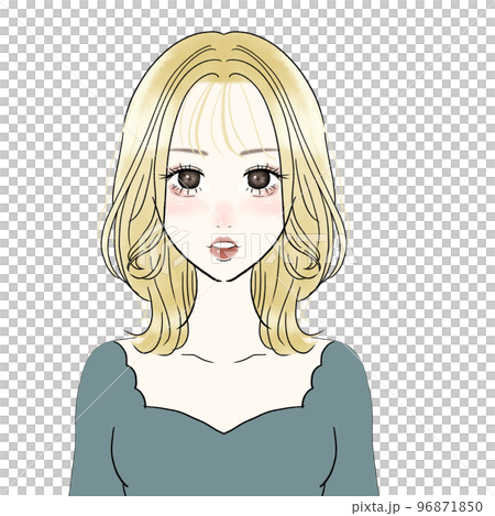 ミディアムヘアスタイルの女性 ミディアムヘアスタイルの女性 96871850