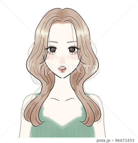くびれロングヘアスタイルの女性 くびれロングヘアスタイルの女性 96871855