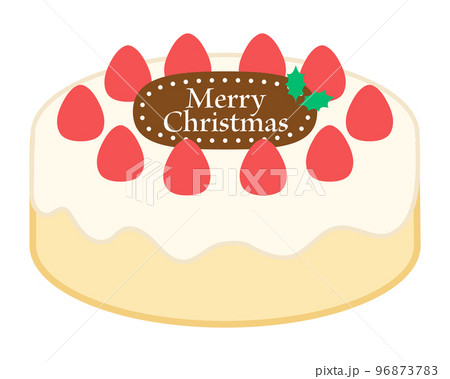シンプルなクリスマスケーキのイラスト シンプルなクリスマスケーキのイラスト 96873783
