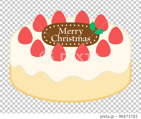シンプルなクリスマスケーキのイラスト シンプルなクリスマスケーキのイラスト 96873783