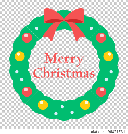 Simple Christmas wreath illustration Simple Christmas wreath illustration 96873784