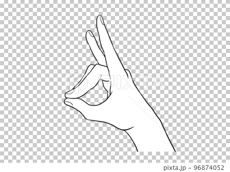 Hand fox monochrome 96874052