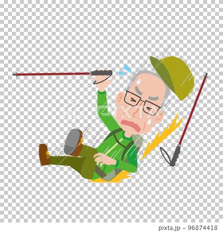 老人登山時滑倒 96874418