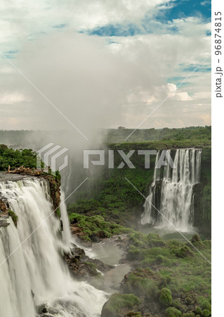 Iguazu Falls on the border of Brazil and Argentina in South America Iguazu Falls on the border of Brazil and Argentina in South America 96874815