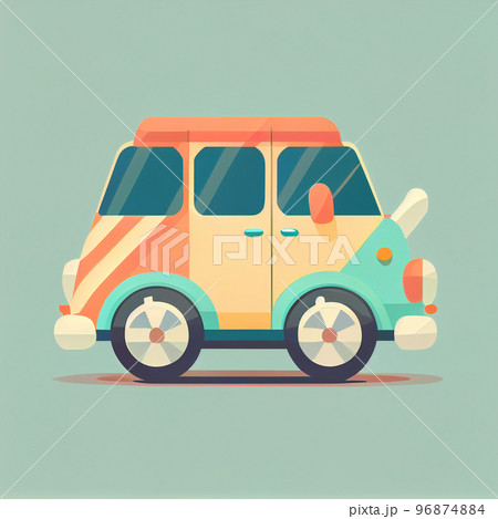 Modern flat design of Transport public transportable vehicle for transportation in city. 96874884