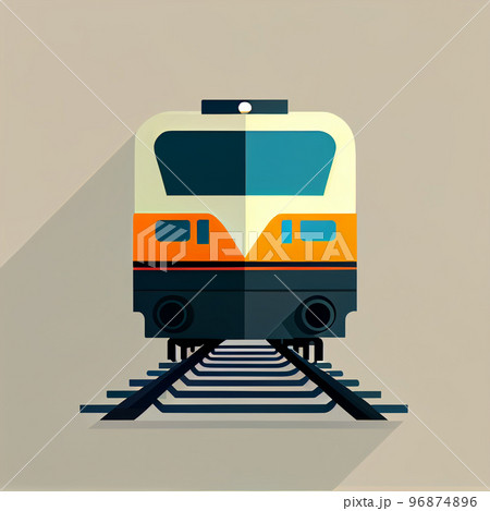 Modern flat design of Transport public transportable train for transportation in city. Modern flat design of Transport public transportable train for transportation in city. 96874896