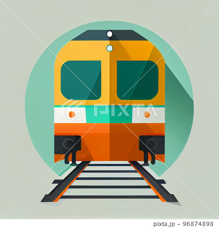 Modern flat design of Transport public transportable train for transportation in city. 96874898