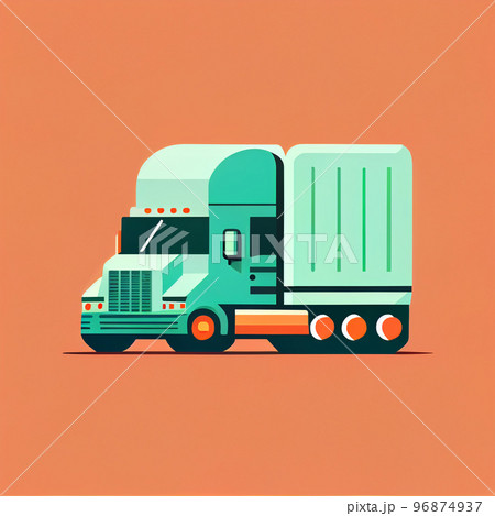 Modern flat design of Transport public transportable truck for transportation in city. Modern flat design of Transport public transportable truck for transportation in city. 96874937