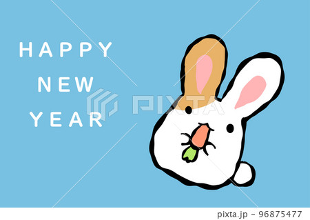 うさぎ年 年賀はがき テンプレート うさぎ年 年賀はがき テンプレート 96875477