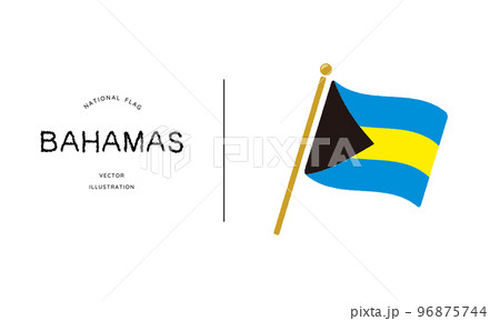 バハマの国旗アイコン ベクターイラスト