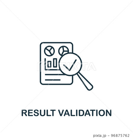 Result Validation icon. Monochrome simple Business Intelligence icon for templates, web design and infographics Result Validation icon. Monochrome simple Business Intelligence icon for templates, web design and infographics 96875762