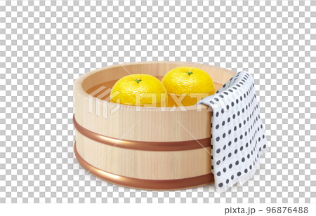 柚子湯 ゆず湯 冬至 イラスト リアル 柚子湯 ゆず湯 冬至 イラスト リアル 96876488