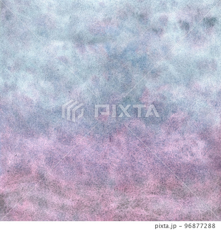 Abstract lilac blue watercolor background with spots, washes, splashes, stripes, waves, color gradient 96877288