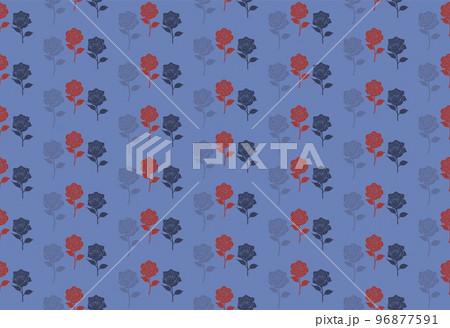 Luxury seamless ornament made of rozes on dark background 96877591