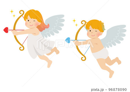 男の子と女の子のキューピッド 96878090