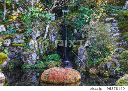 晩秋の魚山大原寺、実光院「契心園」 96878140