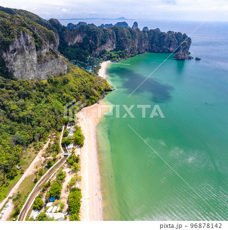 Aerial view of Ao Nang Beach in Krabi, Thailand 96878142