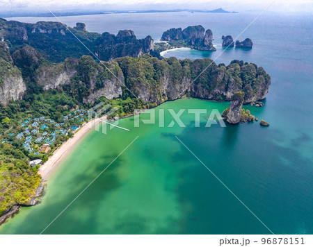 Aerial view of Ao Nang Beach in Krabi, Thailand 96878151