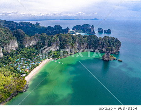 Aerial view of Ao Nang Beach in Krabi, Thailand 96878154