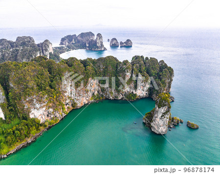 Aerial view of Ao Nang Beach in Krabi, Thailand 96878174
