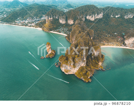 Aerial view of Ao Nang Beach in Krabi, Thailand 96878210