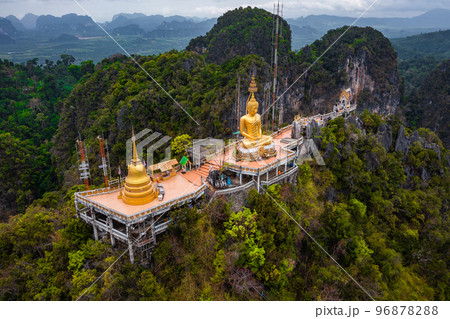 Aerial view of Wat Tham Suea or Tiger Cave Temple in Krabi, Thailand 96878288