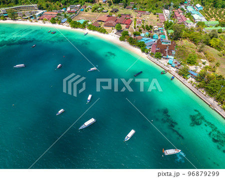 Aerial view of Ton Sai Beach in Koh Phi Phi, Krabi Thailand Aerial view of Ton Sai Beach in Koh Phi Phi, Krabi Thailand 96879299